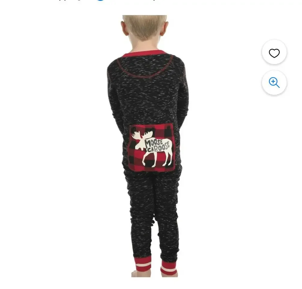 NWT Lazy One Flapjacks Long Johns With a Trap Door 4T